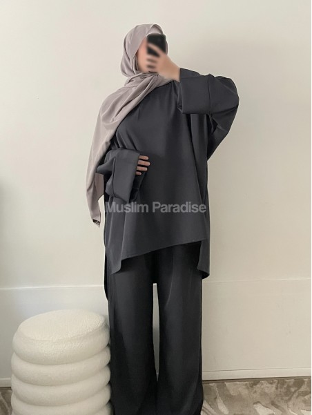 ensemble basique voilée Gris