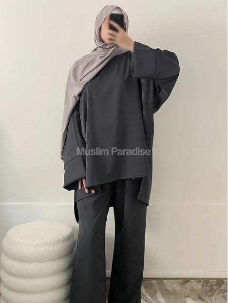 Ensemble voilée hiver Gris