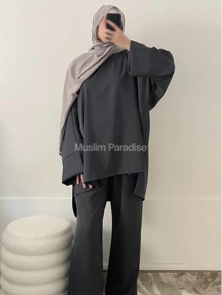 Ensemble voilée hiver Gris