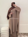 Ensemble tunique jupe beige