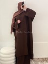 Ensemble tunique jupe marron