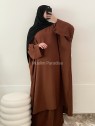 Ensemble tunique extra longue et jupe marron clair Muslim Paradise