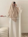 Abaya manches plissées blanche