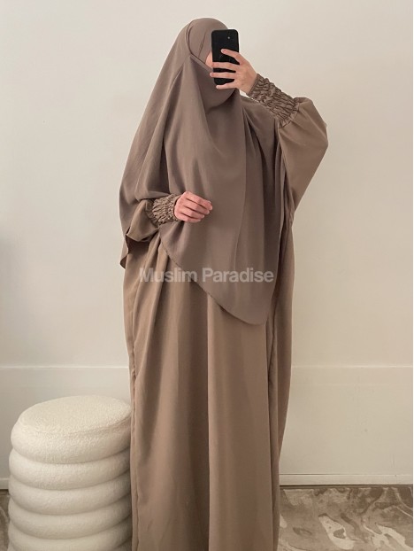 Abaya pas cher taupe