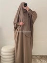 Abaya Mangas Plisadas - Abaya Seda Medina - Muslim Paradise