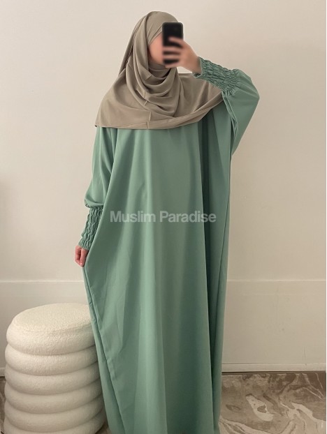 Abaya pas cher vert d'eau