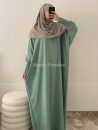 Abaya pas cher vert d'eau