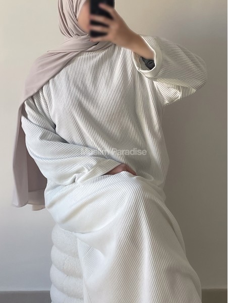 abaya basique pas cher blanche
