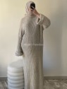 Robe longue hiver beige