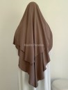 Khimar 2 voiles taupe pas cher