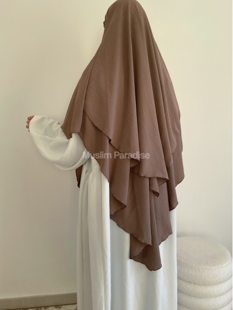 Khimar Jazz 2 voiles taupe