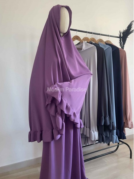 Ensemble de prière froufrou lilas