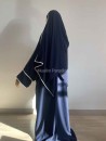 Conjunto 3 piezas kimono abaya hijab líneas aparentes - Muslim Paradise