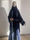 Conjunto 3 piezas kimono abaya hijab líneas aparentes - Muslim Paradise
