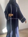 ensemble kimono abaya hijab bleu marine