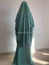 abaya soie de medine vert d'eau