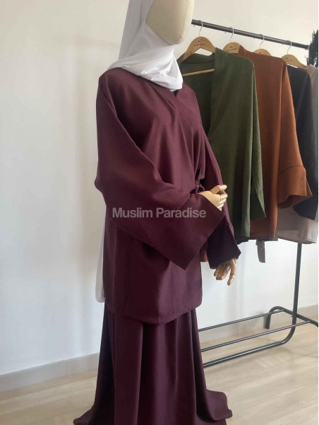 Ensemble kimono et jupe en lin - Muslim Paradise
