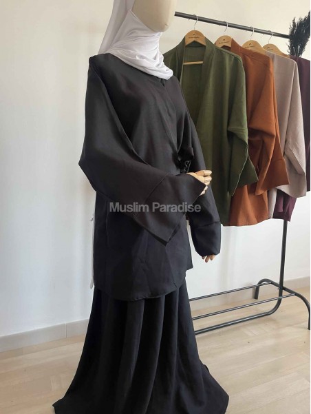 Ensemble kimono et jupe en lin - Muslim Paradise