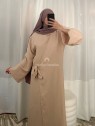 Abaya lin beige Muslim Paradise