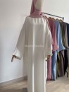 Abaya lin blanche muslim paradise