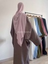 Abaya lin pas cher taupe