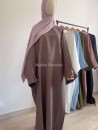 Abaya lin taupe muslim paradise