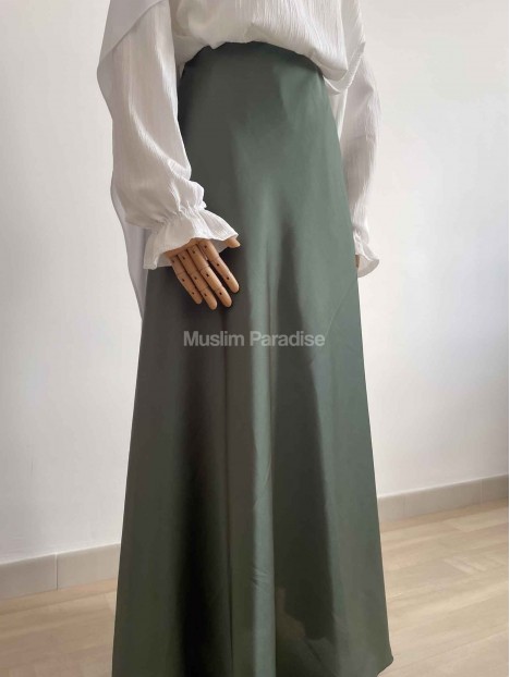 Falda larga de satén barato - Muslim Paradise
