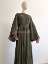 Robe longue plissée à volant - Robe longue pas cher - Muslim Paradise