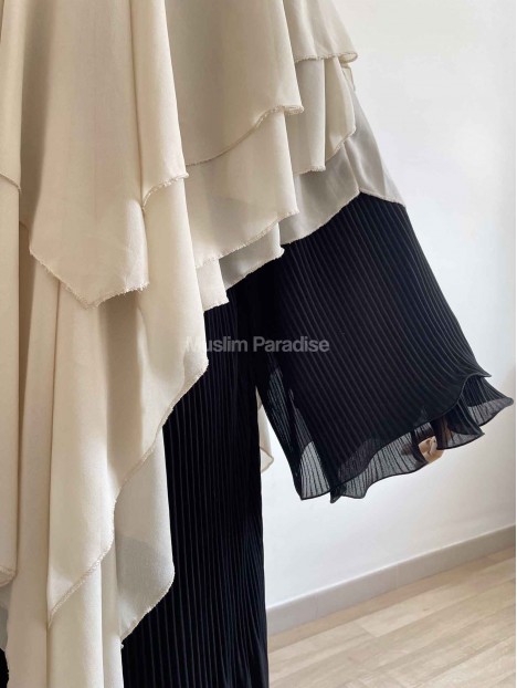 robe manches volant noir