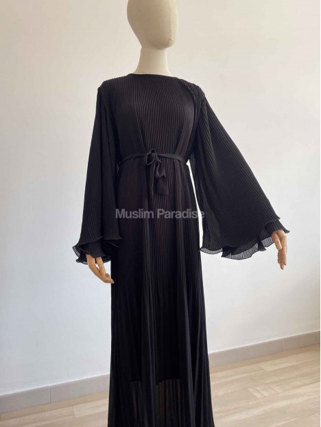 Robe longue plissée à volant - Robe longue pas cher - Muslim Paradise
