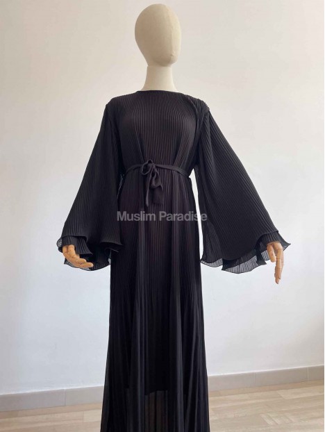 Robe longue plissée à volant - Robe longue pas cher - Muslim Paradise