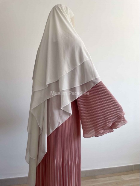 Vestido largo plisado volante - Vestido largo barato - Muslim Paradise