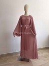 Vestido largo plisado volante - Vestido largo barato - Muslim Paradise