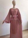 Vestido largo plisado volante - Vestido largo barato - Muslim Paradise