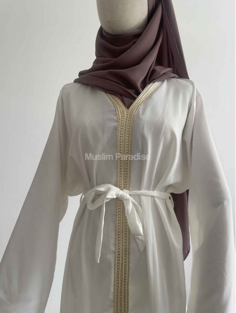 Abaya aid blanc