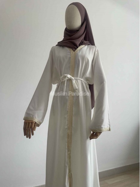 abaya orientale blanche