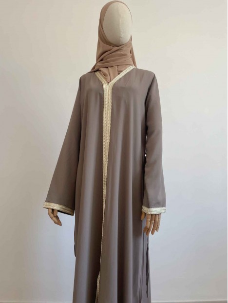 abaya orientale taupe