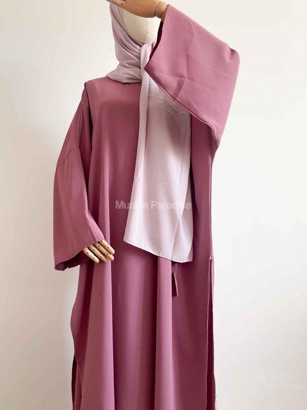 Ensemble tunique jupe rose foncé