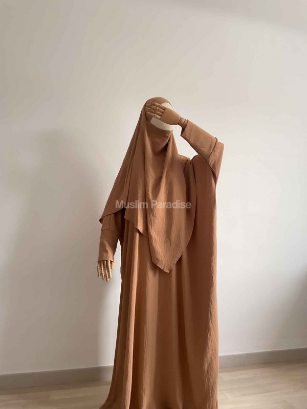 abaya khimar beige sable muslim paradise