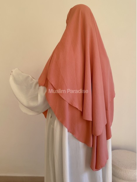 Khimar Jazz 2 voiles rose