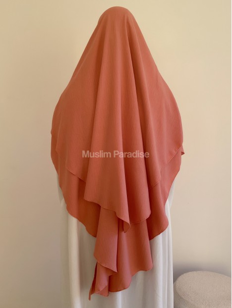 Khimar 2 voiles rose Muslim Paradise