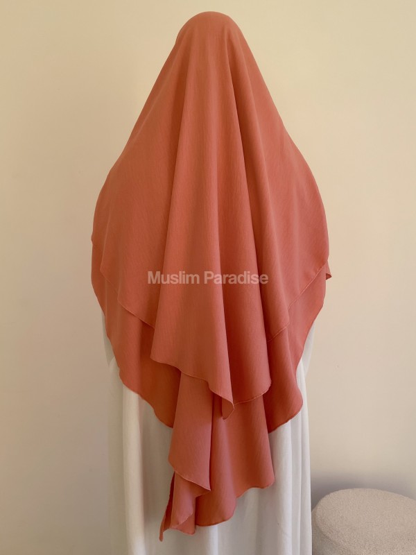 Khimar 2 voiles rose Muslim Paradise