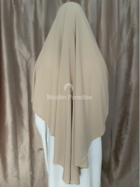 Khimar soie de medine beige clair