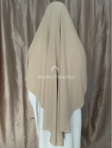 Khimar soie de medine beige clair