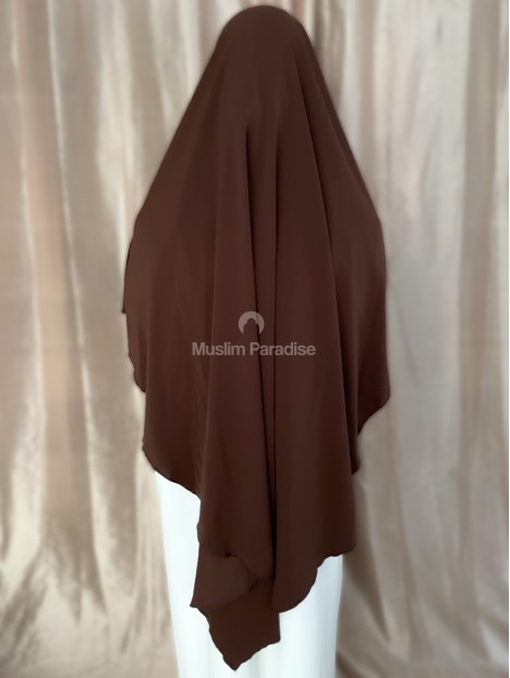 khimar soie de medine marron