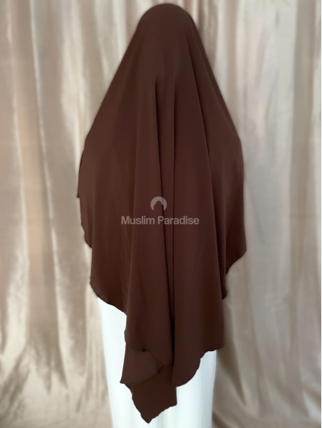 khimar soie de medine marron