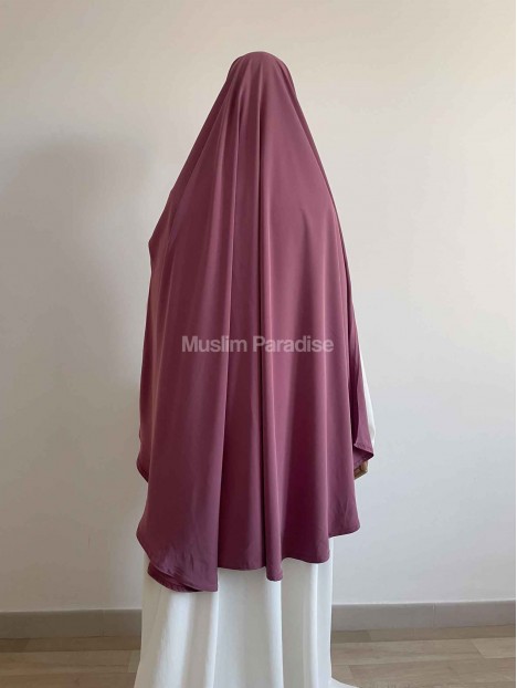 khimar carré soie de medine mauve