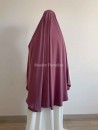 khimar carré soie de medine mauve