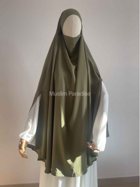 Khimar ouvert kaki