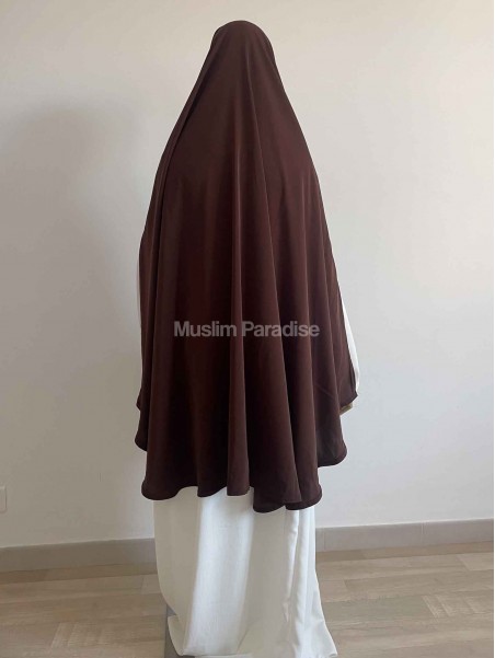 Khimar ouvert marron